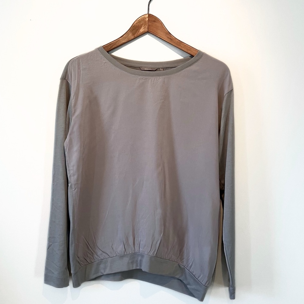 Sandwich_ Gray 3/4 Sleeve Top